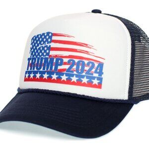 Trump 2024 Hat Take America Back Cap Adult Truckers Snapback Navy